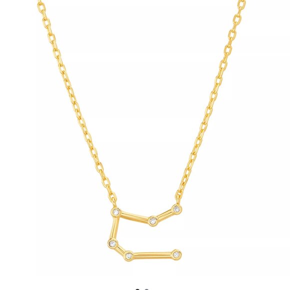 NEW “Gemini” Sterling Silver Cubic Zirconia Zodiac Constellation Necklace - Picture 2 of 3